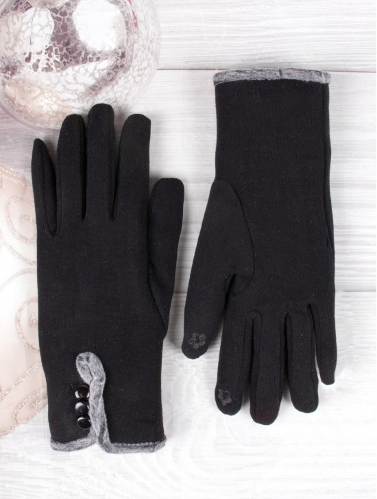 Triple Buttoned Touch Screen Gloves