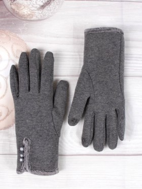Triple Buttoned Touch Screen Gloves