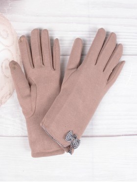 Stitched Touch Screen Glove W/ Bowtie