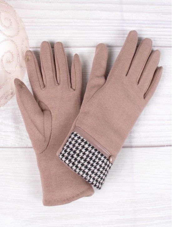 Stitched Touch Screen Glove W/ Belt, 