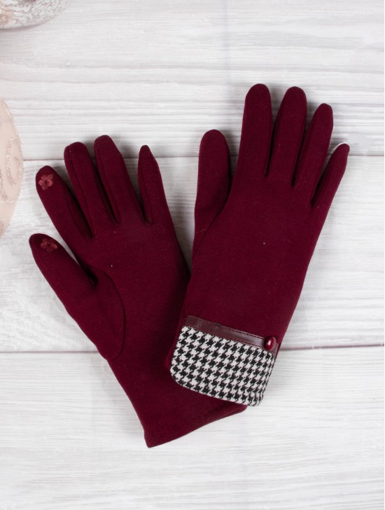 Stitched Touch Screen Glove W/ Belt,