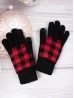 Plaid Fashion Knitted Gloves