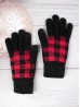 Plaid Fashion Knitted Gloves