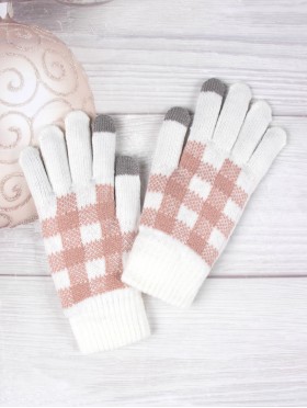Plaid Fashion Knitted Gloves
