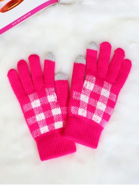 Plaid Fashion Knitted Gloves