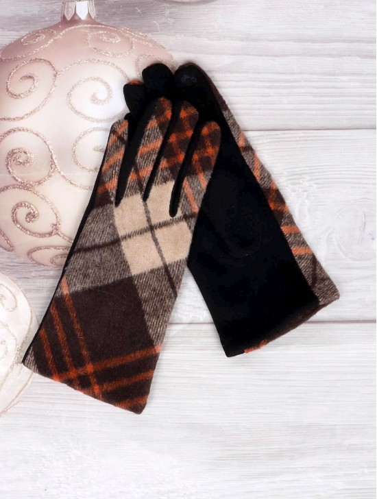 Abstract Print Touch Screen Gloves 