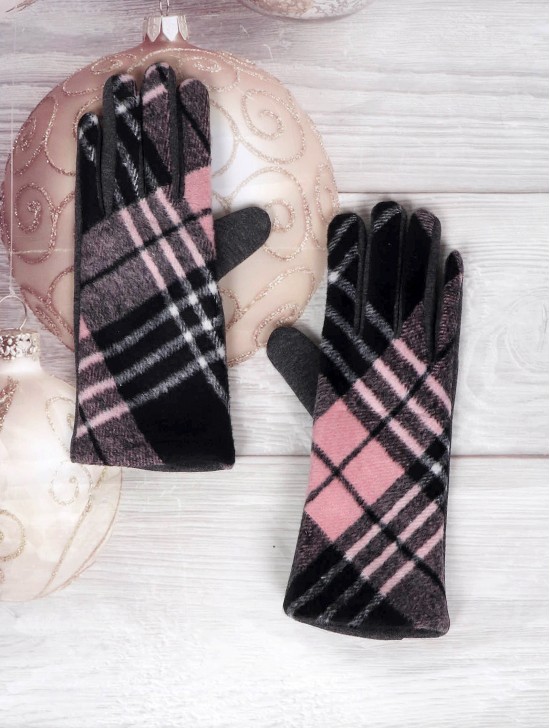 Abstract Print Touch Screen Gloves 