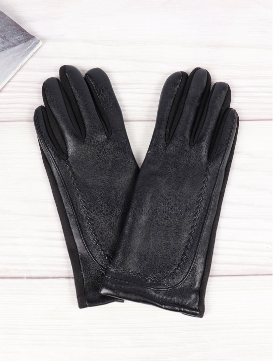 PU Touch Screen Gloves w/ Pattern Design