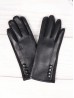 PU Touch Screen Gloves w/ Stitched Button