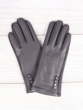 PU Touch Screen Gloves w/ Stitched Button