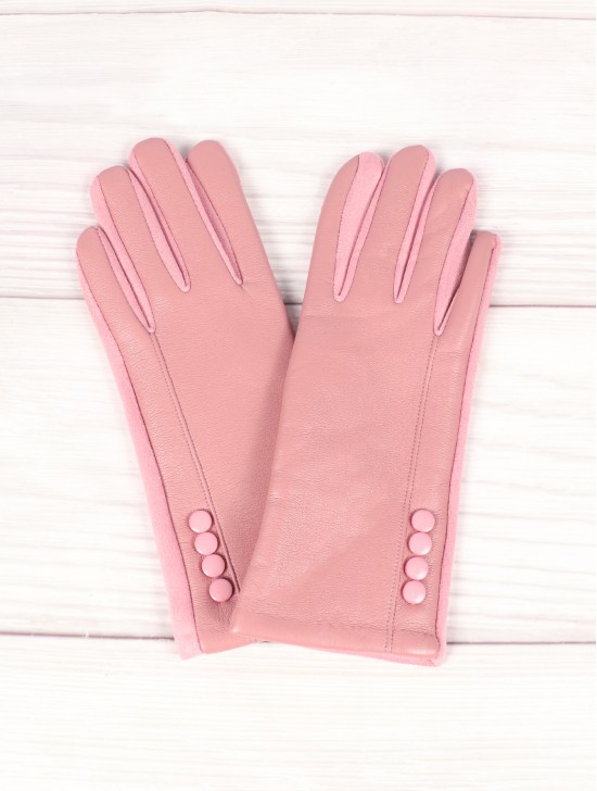 PU Touch Screen Gloves w/ Stitched Button