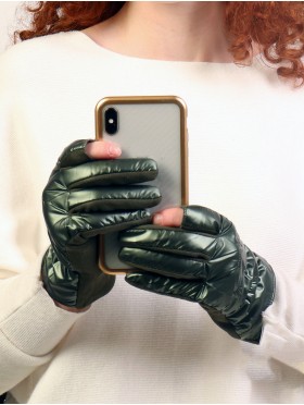 Solid Colour Shiny Bubble Gloves W/ Thumb and index opening 