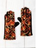 Color Pattern Stitch Touch Screen Gloves 