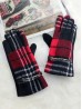 Plaid Touch Screen Glove W/ Link 
