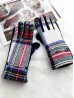 Plaid Touch Screen Glove W/ Link 