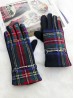 Plaid Touch Screen Glove W/ Link 