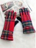 Plaid Touch Screen Glove W/ Link 