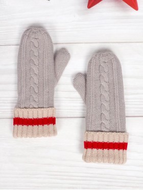 Unisex Camp Cable Knitted Camp Mittens 