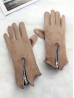 Fashion Touch Screen Gloves with Zipper