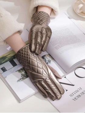 Solid Colour Shiny Bubble Gloves