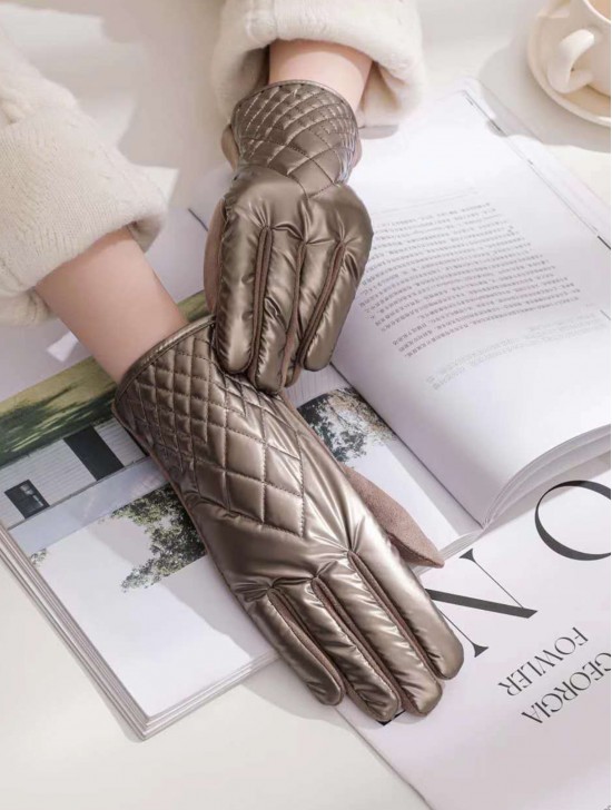 Solid Colour Shiny Bubble Gloves