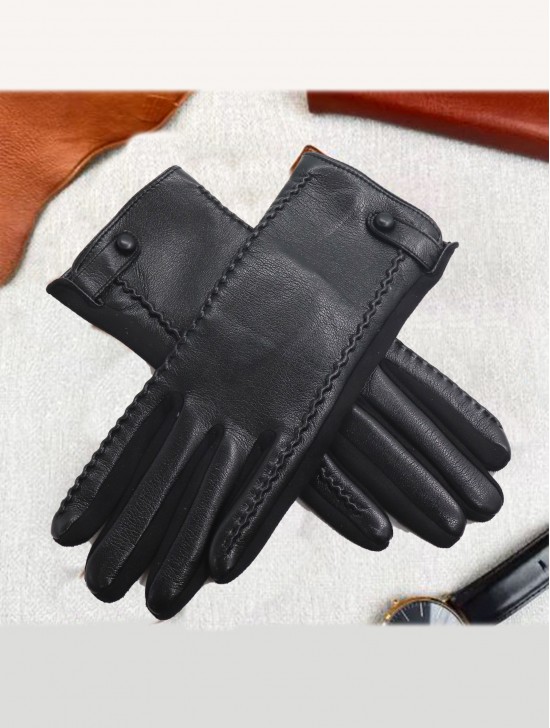PU Touch Screen Gloves w/ Buckle