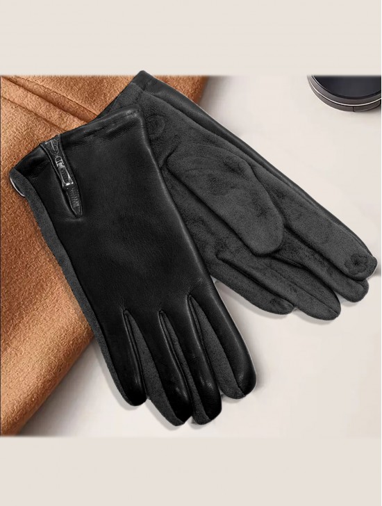 PU Touch Screen Gloves w/ Zipper