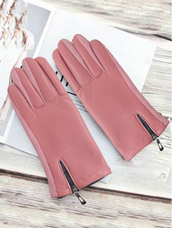 PU Touch Screen Gloves w/ Zipper