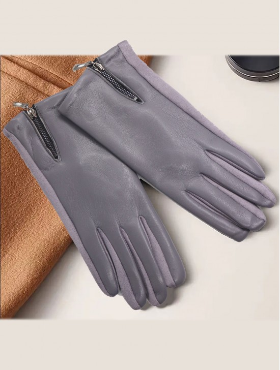 PU Touch Screen Gloves w/ Zipper