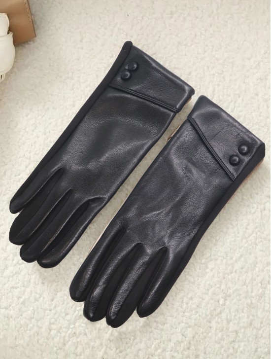 PU Touch Screen Gloves w/ Buttons