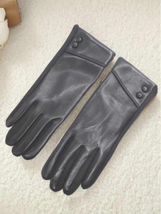 PU Touch Screen Gloves w/ Buttons