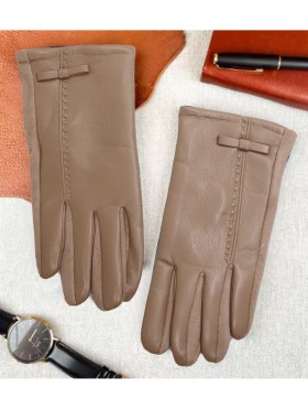 PU Touch Screen Gloves w/ Bow