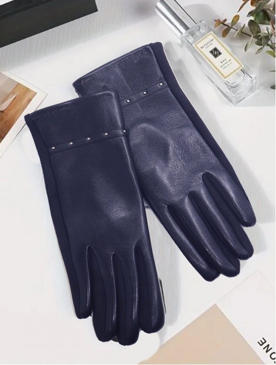 PU Touch Screen Gloves w/ Studs