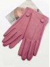 PU Touch Screen Gloves W/ Button Detailing