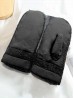 Waterproof Fabric Fur Spliced Gloves