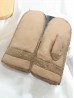 Waterproof Fabric Fur Spliced Gloves Waterproof Fabric Fur Spliced Gloves