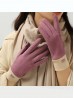 Fashion Touch Screen Gloves with Faux Leather Label