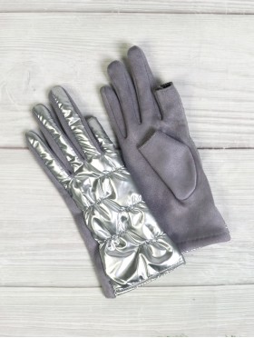 Solid Colour Shiny Bubble Gloves W/ Thumb and index opening 