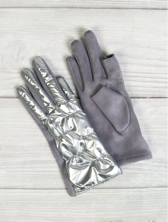 Solid Colour Shiny Bubble Gloves W/ Thumb and index opening 