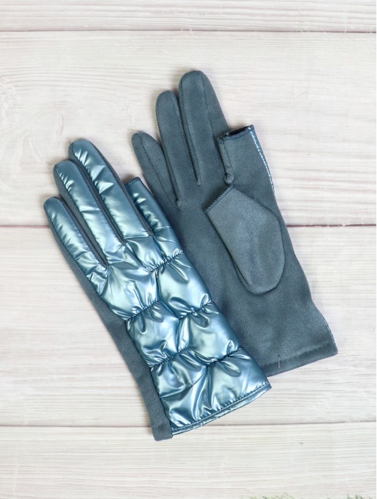 Solid Colour Shiny Bubble Gloves W/ Thumb and index opening 