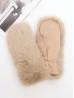 Unisex Faux Fur Mittens