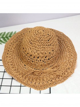 Foldable Super Soft Weaved Sunhat W/ Bow 