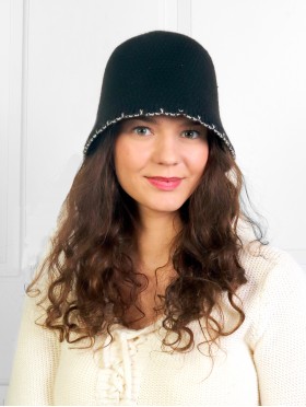 Breathable Contrast Design Knitting  Bucket Hat