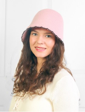 Breathable Contrast Design Knitting  Bucket Hat