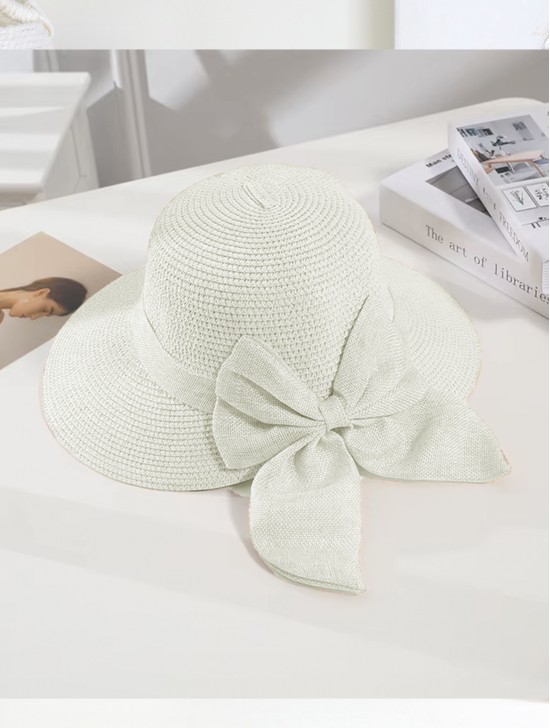 Wide Brim Summer Hat W/ Bow Wide Brim Summer Hat W/ Bow