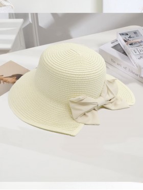 Wide Brim Summer Hat W/ Bow