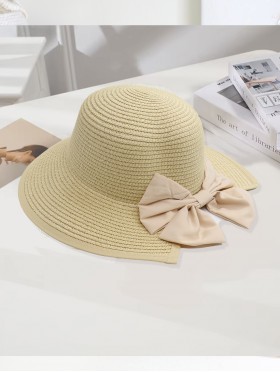Wide Brim Summer Hat W/ Bow