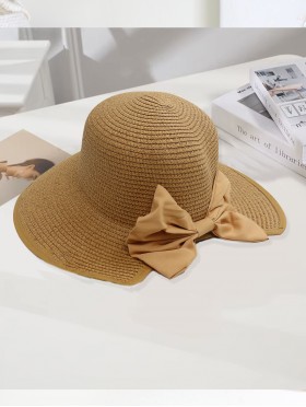 Wide Brim Summer Hat W/ Bow