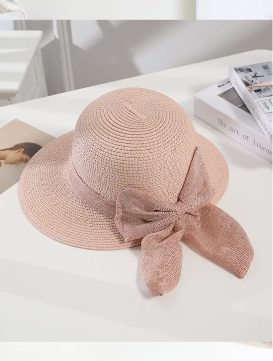 Wide Brim Summer Hat W/ Bow Wide Brim Summer Hat W/ Bow