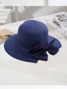 Wide Brim Summer Hat W/ Bow